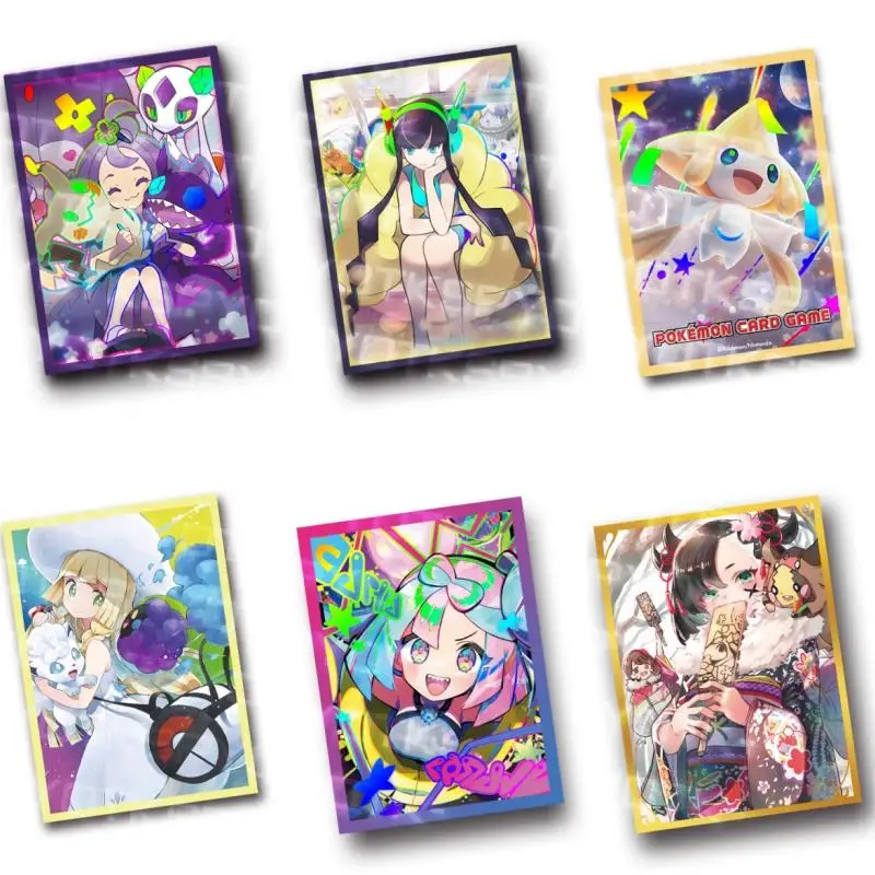 60 držiteľ kariet Lillie Marnie Gengar Iono Lacey Misty Serena Jirachi Ptcg DIY Action Toy Figures Anime Game Collection