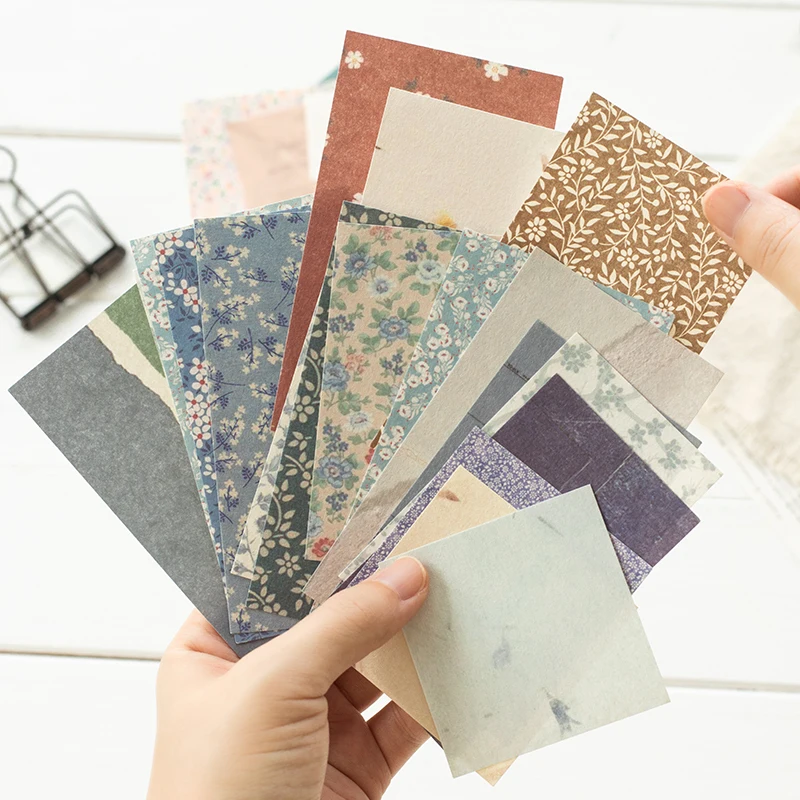 60 ks papierové balenie Romantický vintage kvetinový vzor retro papier pre plánovač denníka denníka