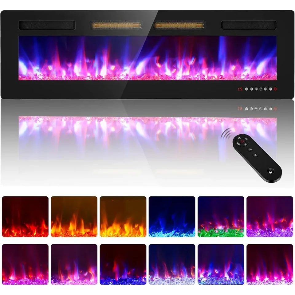 60 palcov elektrický krbový krb pre krb pre obývaciu izbu Freeating/Inserts/Wall namontované diaľkovým ovládaním