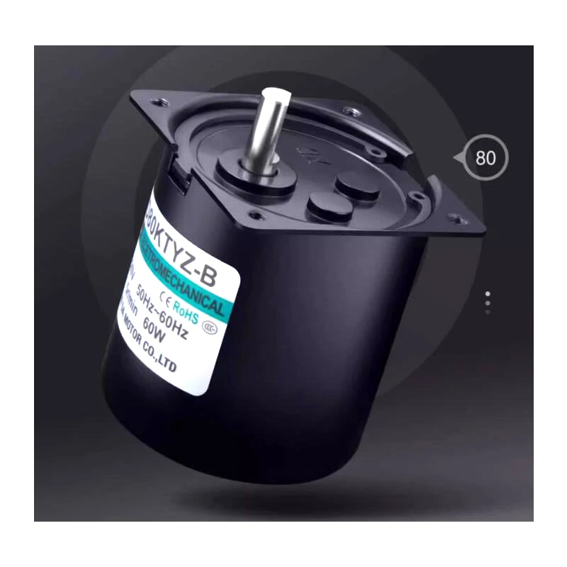 60 W malý permanentný magnet synchrónny striedavý motor 110V 220V CW/CCW Redukcia elektrického prevodového stupňa vysoký krútiaci moment excentrický hriadeľ