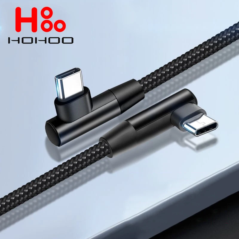 60 W Typ C až USB C kábel 90 stupňov Uhol rýchleho nabíjania Type-C Dátum pre iPhone 15 Pro Max iPad MacBook Pro Xiaomi 14 Huawei