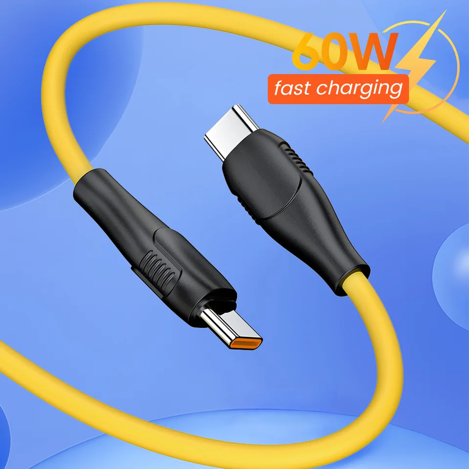 60 W typ C k typu C Kábel 27W PD Rýchle nabíjanie nabíjačky USB C na USB C kábel pre Xiaomi MacBook Samsung IPhone Nabíjací kábel
