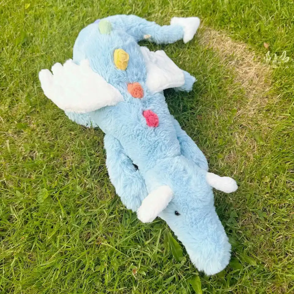 60 ~ 100 cm obloha Blue Dragon Loong Plyšová hračka plnená obrie fantastická karikatúra TV White Wings