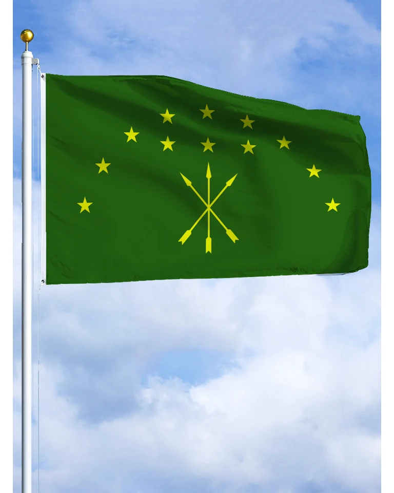60 × 90 90x150 120 × 180 cm znak Adygea Flag Polyester Print Banner Ruská federácia tapiséria pre výzdobu