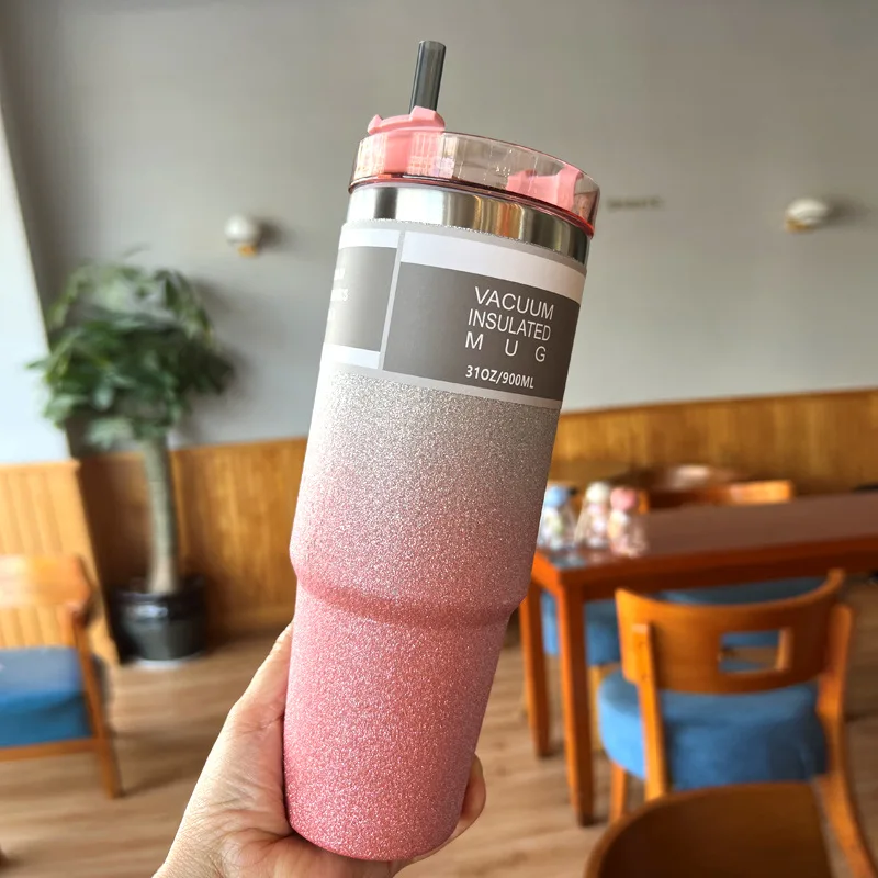 600/900 ml poháriky s dvojitou stenou Voda Thermal Termos Kávu hrnčeky z nehrdzavejúcej ocele Thermózy 30oz 20oz šálka fľaše