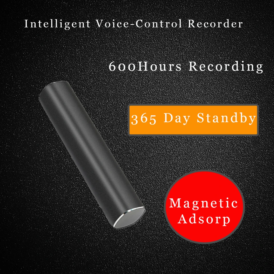600 hodín mini zvukový hlasový rekordér aktivovaný 8 GB-32 GB Profesionálny magnetický digitálny zvukový diktafón denoise rekord mp3 prehrávač mp3