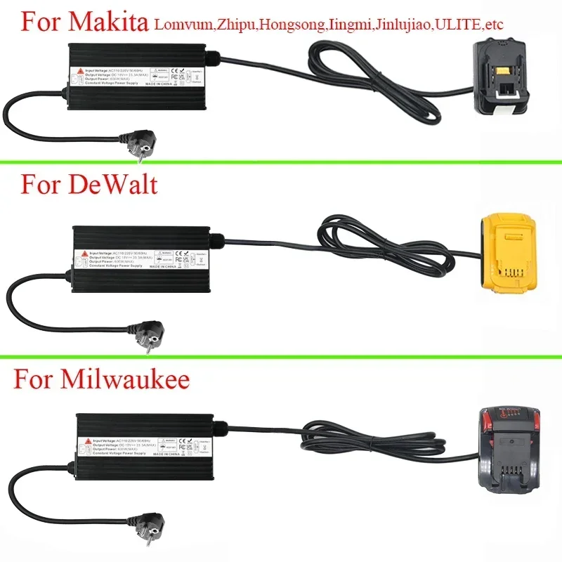 600 W AC 110V/220V Nastaviteľné napätie adaptéra prevodníka DC 18V napájacieho zdroja s zástrčkou EÚ pre Makita pre Milwaukee pre DeWalt