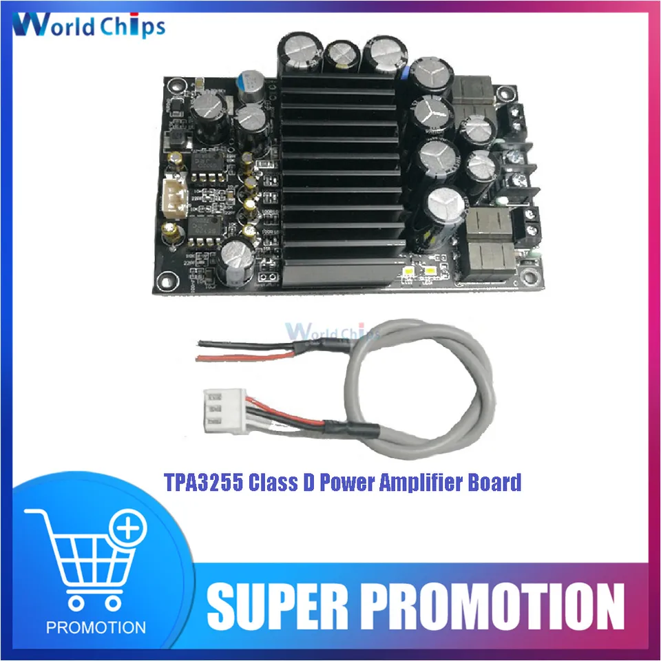 600 W vysoký výkon TPA3255 HIFI Stereo Class D Zosilňovač DC 48V Audio -Power Board 300W*2 Digital 2.0 kanálový AMP modul AMP