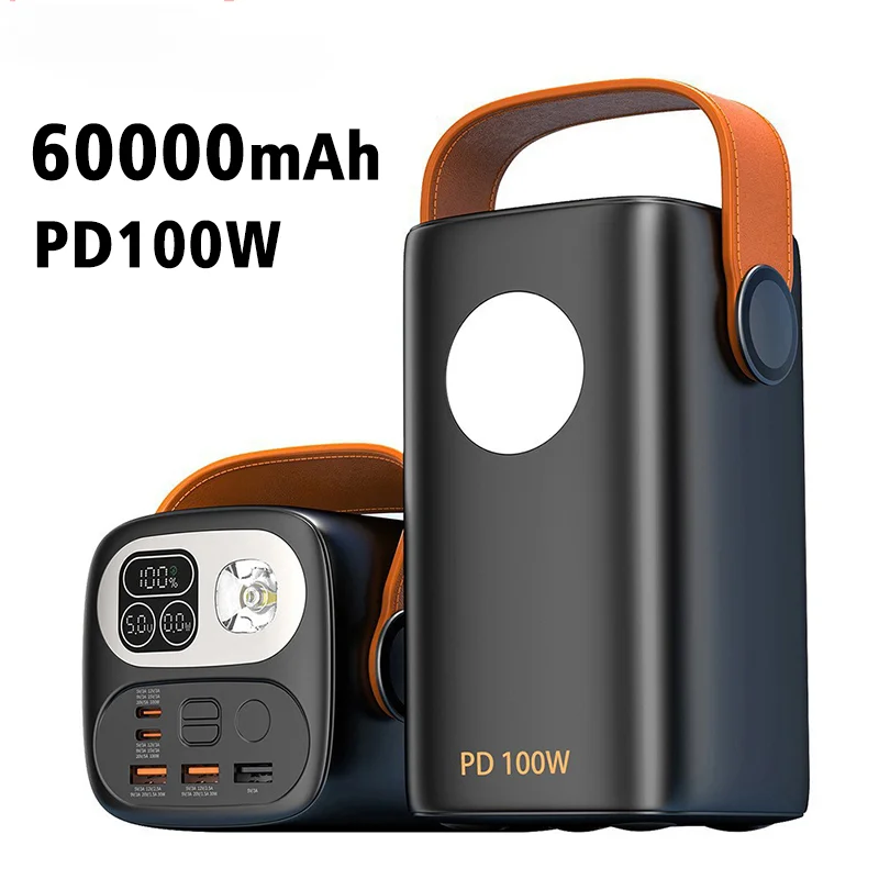 60000 mAh PD100W Power Bank USB C Prenosná externá náhradná batéria Super rýchle nabíjanie Veľká kapacita Powerbank pre laptop iPhone