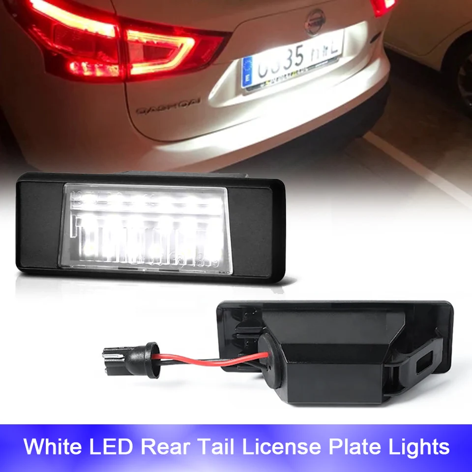 6000K LED chvost zadná poznávačka Svetlo Canbus pre Nissan Rogue Versa Sedan X-Trail T31 Qashqai J10 J11 Pathfinder R51 Primera