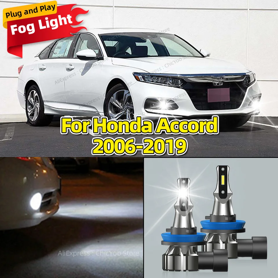 6000K LED predná hmlová žiarovka Svietiteľka Auto žiarovky pre Honda Accord 2006 2007 2008 2009 2010 2010 2012 2013 2013-2019 s CSP ChIP 20000LM
