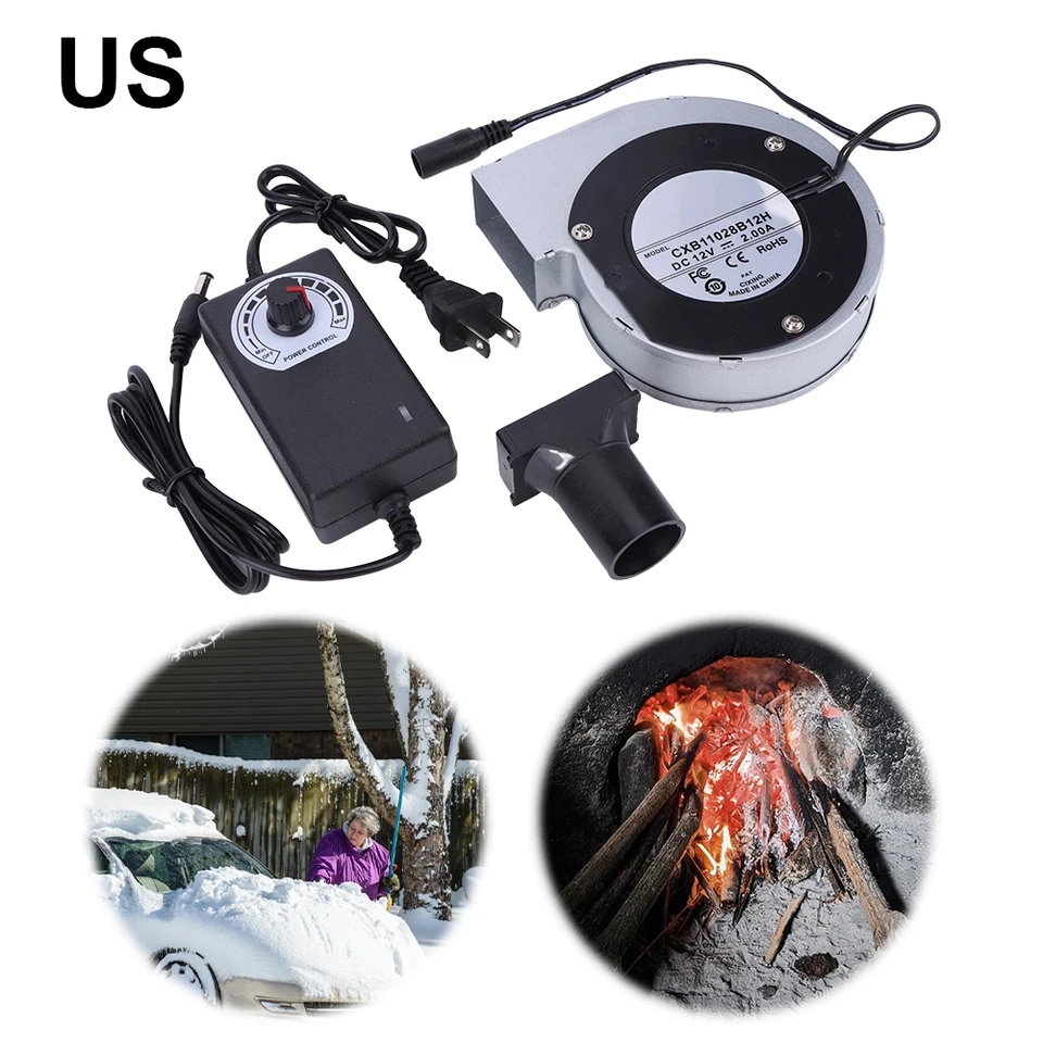 6000rpm ventilátor grilu s variabilným ovládačom rýchlosti DC 12V ventilátor dúchadlového ventilátora pre piknikový gril drevený sporák na varenie