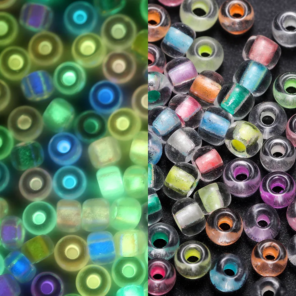 600ks Nový produkt Bagged Glass Ryžové korálky Luminárové a farebné 3 mm 3 mm malé ryžové korálky DIY šperky voľné korálky