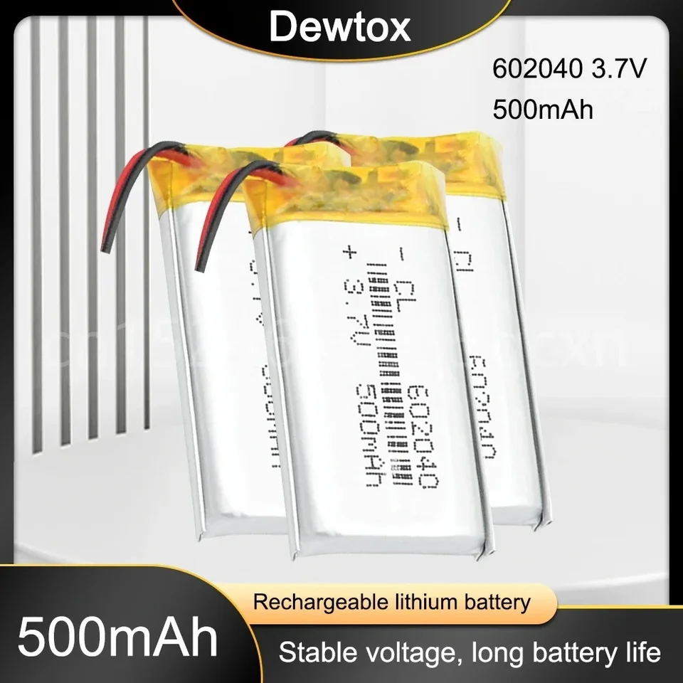 602040 3,7V 500 mAh nahradenie li-iónových lipo buniek Litium Li-PO Polymérny nabíjateľný batériu pre reproduktor Bluetooth