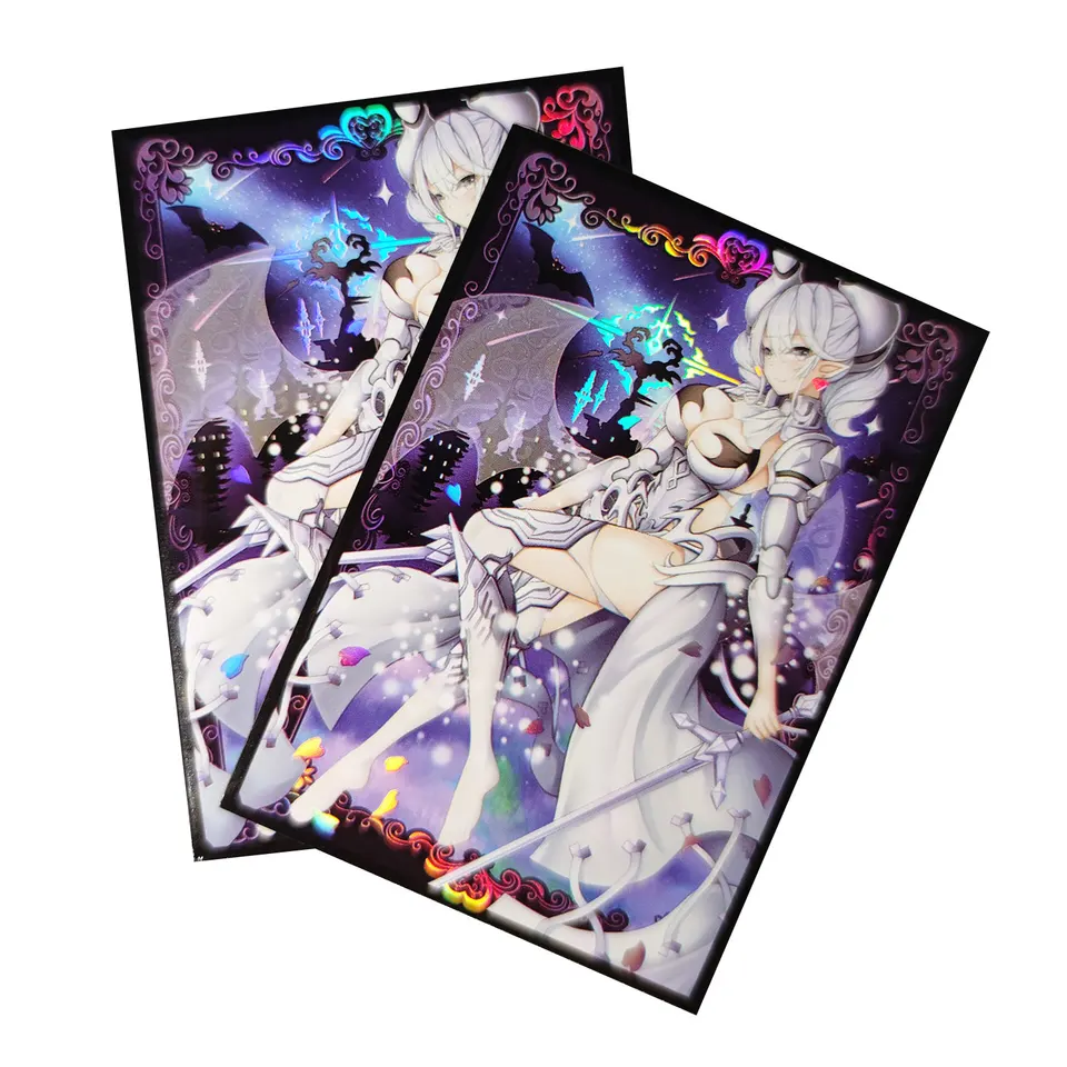 60ks 63x90mm obchodné karty Protector Holographic Animation Yugioh Card Sleeves Shield laser