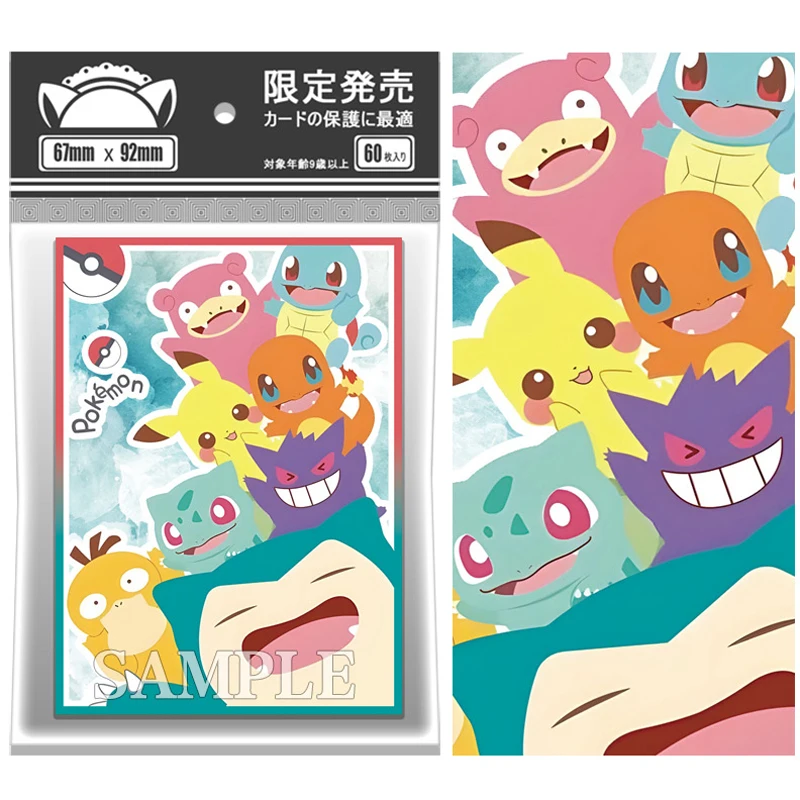60ks Anime Pokemon Squirtle Charmander Pikachu Eevee Figures Card Ruckves WS PTCG Trading Cards Laser Shine Ochranné puzdro