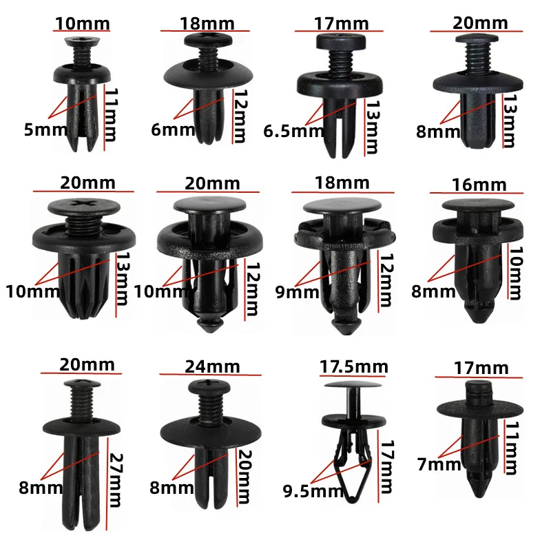 60ks Car Snap Upevňovacia klip Plastová skrutka nitovacia svorka držiak na gombíky pre Jeep Patriot Renegade TJ Wrangler III II IV JK