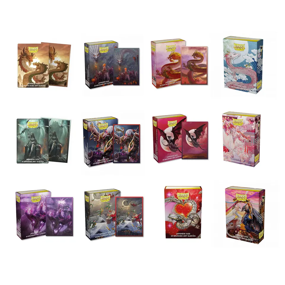 60ks Dragon Shield Matte Art YGO Game Cards Rukávy hrajúce sa pre japonský Yu-gi-oh malá veľkosť stolových hier Chránič obalu