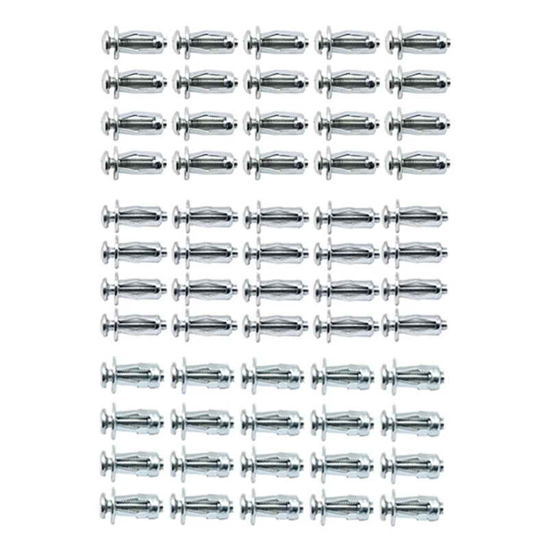 60ks Jack Matice Expansion Nits Nut skrutka skrutka M4 M5 M6 Kit Kit pre dutú stenu železnú kožnú svorku Clamp Consum Tvar