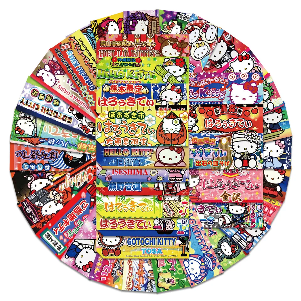 60ks sanrio zmiešané nálepky roztomilé hello mačiatko nálepky Hellokitty obtisky DIY Telefón batožina laptop gitarový nálepka pre deti