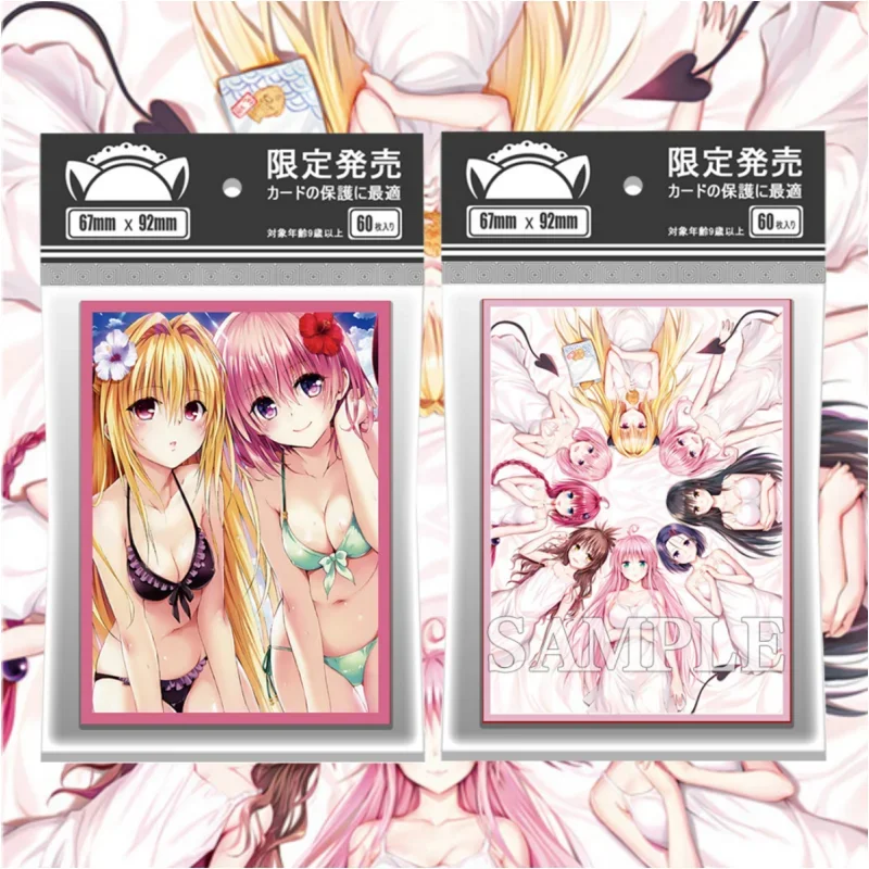 60ks/set anime karty rukávy ptcg milovať lala momo yuuki Mikan Haruna Sairenji Self Make Anime Game Collection Protector Hračky