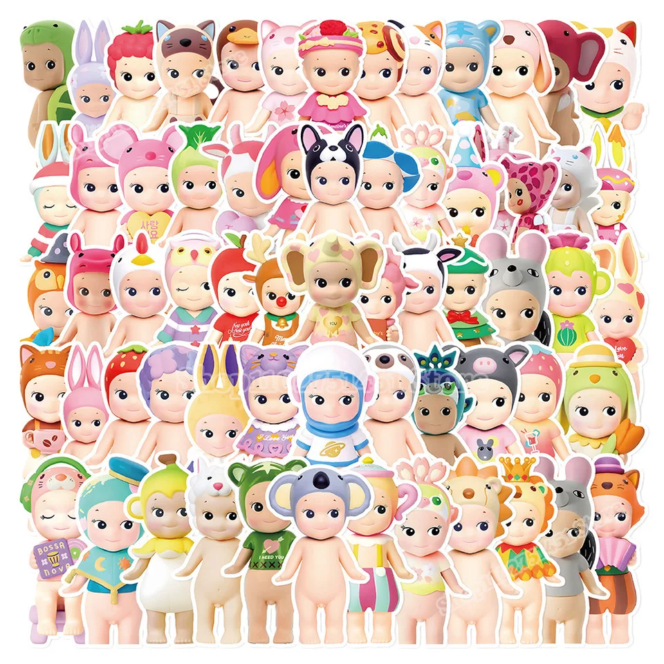 60ks Sonny Angel Stickers Cuil Cartoon Baby Kawaii Girl Kid anime obtisky hračky DIY fľaša batožiny laptop telefón nepremokavý stiviek