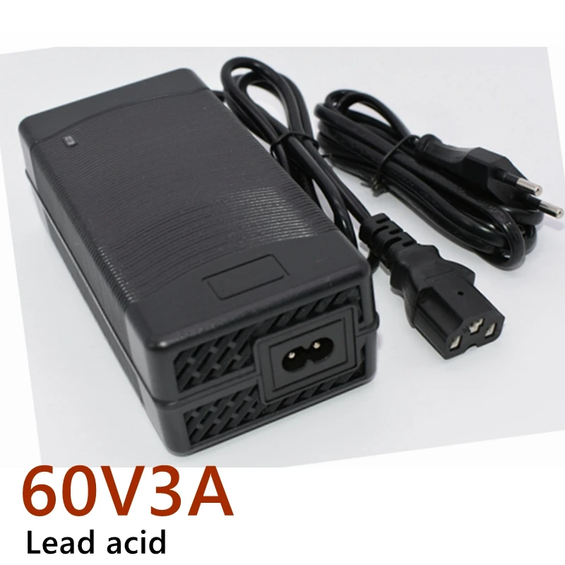 60V 3A Olovná kyselina rýchla nabíjačka 60 Volt Battery Smart Charger T / PC / IEC 3PIN 73.5V