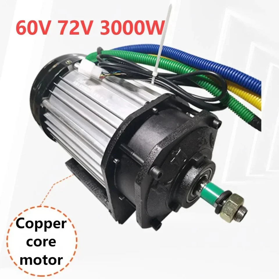60V 72V 3000W DC Brushless Motor Elektrické zaťaženie Tricykel ťažba vozidla DC bez kefy Čistý medený drôt v strednom namontovanom motore