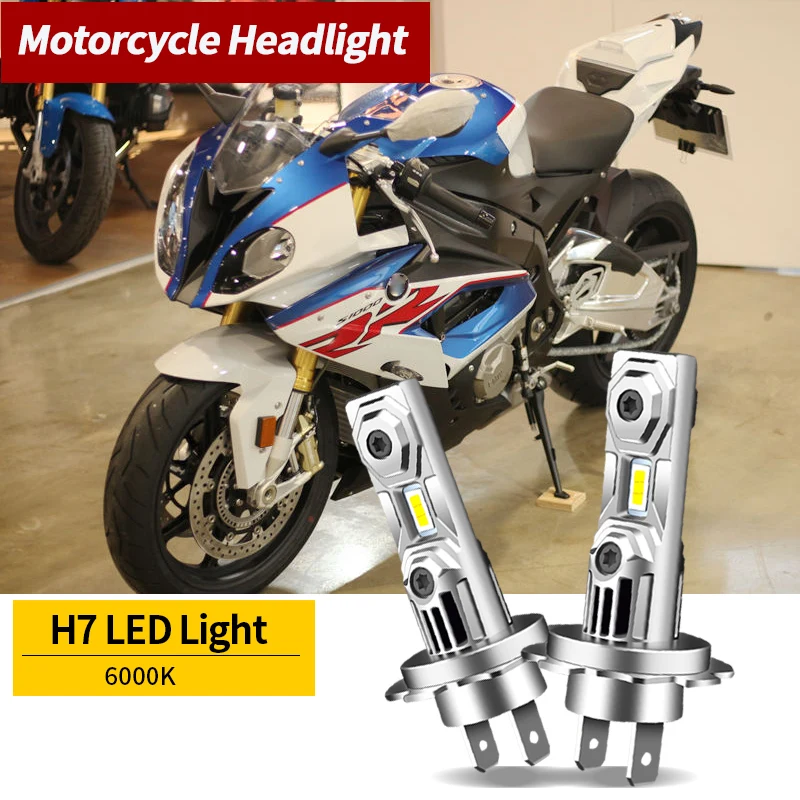 60W H7 6000K Svetlo biela CSP Motocykel LED žiarovky pre BMW S1000RR 09-18