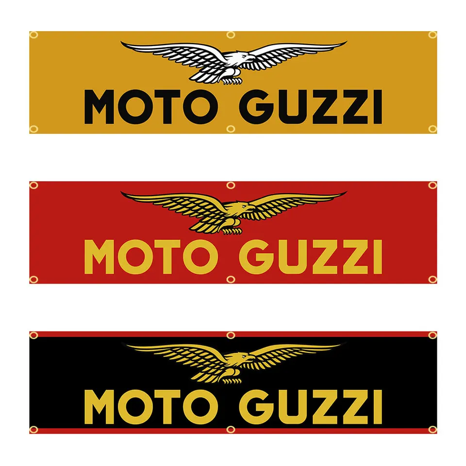 60x240cm Moto Guzzis Motocykel banner tapisérie polyester tlačená vlajková garáž alebo vonkajšia firma na dekoráciu