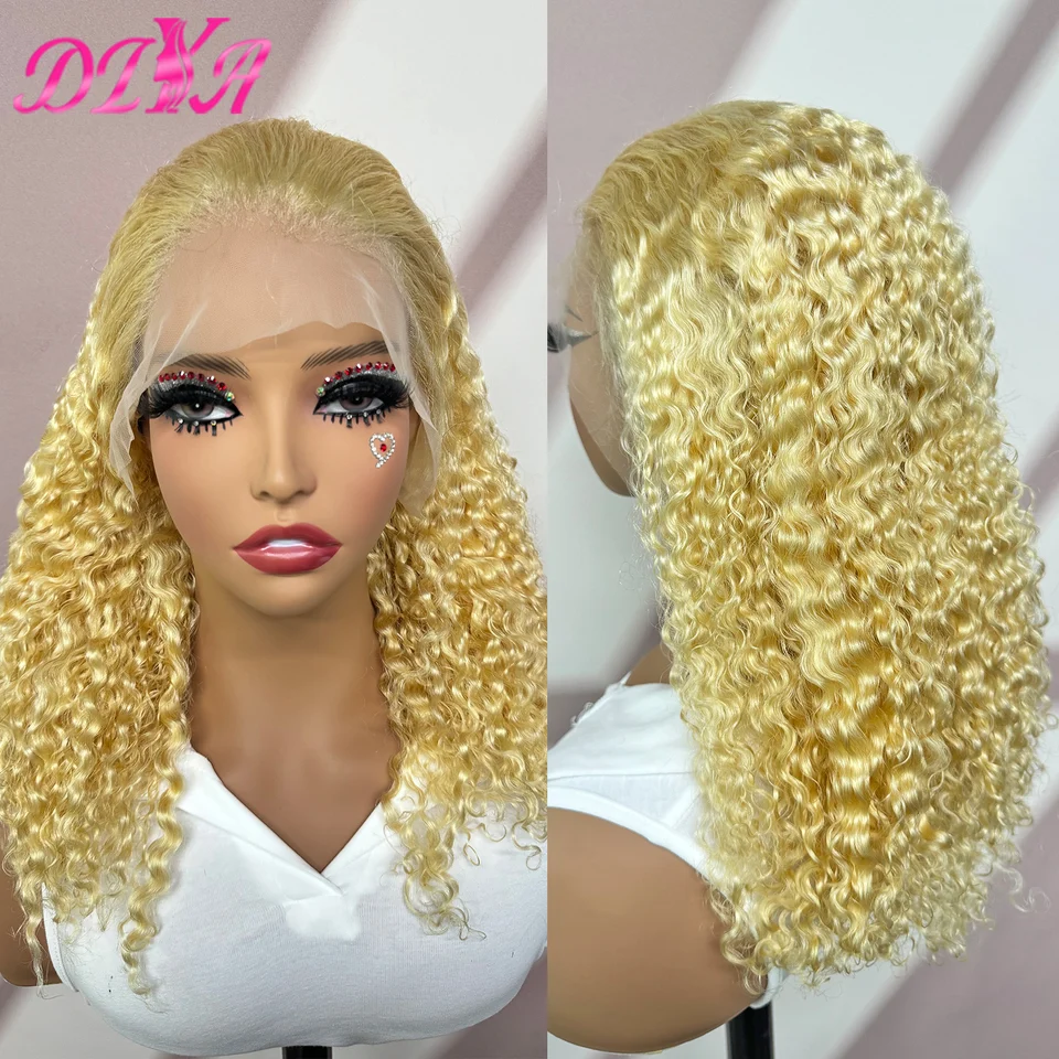 613# blondínka 20 palcov Vodná vlna ľudské vlasy parochne 13x4 čipky čelné 250% hustoty Vodná vlna Remy Brazílske vlasy pre čierne ženy
