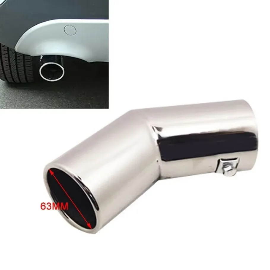63 mm Univerzálne auto z nehrdzavejúcej ocele Zadný okrúhly tlmič TUMPLE TACH TACH VÝVODNÉ RAP 1PC