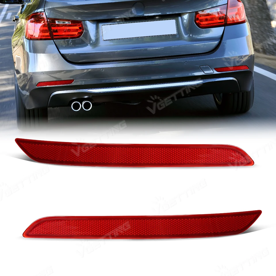 63147285745 63147285746 Reflektor zadného nárazníka automobilu pre BMW 3 4 Series F30 F31 F32 F33 F33 Reflexné prúžky Brzdenie Výstražná lampa Stop Stop Lamp