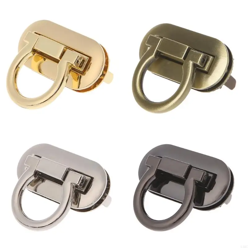 63HC kovová spona Turn zámok zámku zámkov pre DIY kabelkovú remeselnú kabelku Hardware