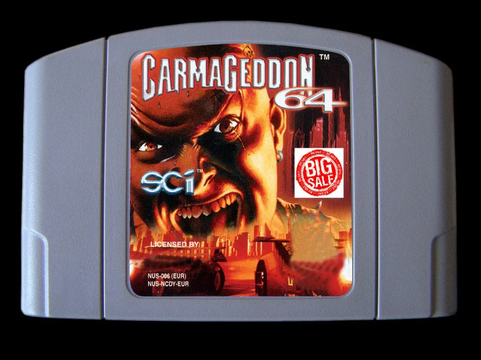 64 bitových hier ** Carmageddon 64 (Verzia angličtiny PAL !!)