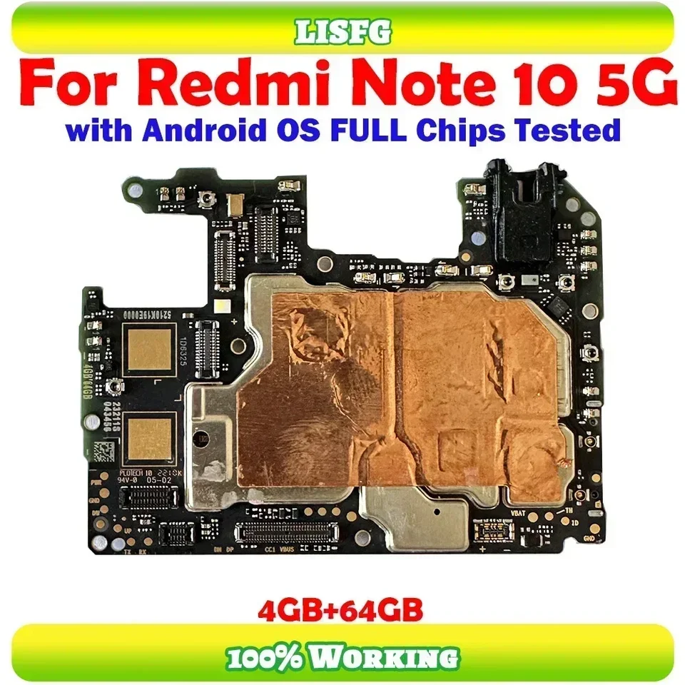 64 GB Originálna odomknutá základná doska pre Xiaomi Redmi Poznámka 10 5G note10 HEASBOARD s logickou doskou s úplnými čipmi