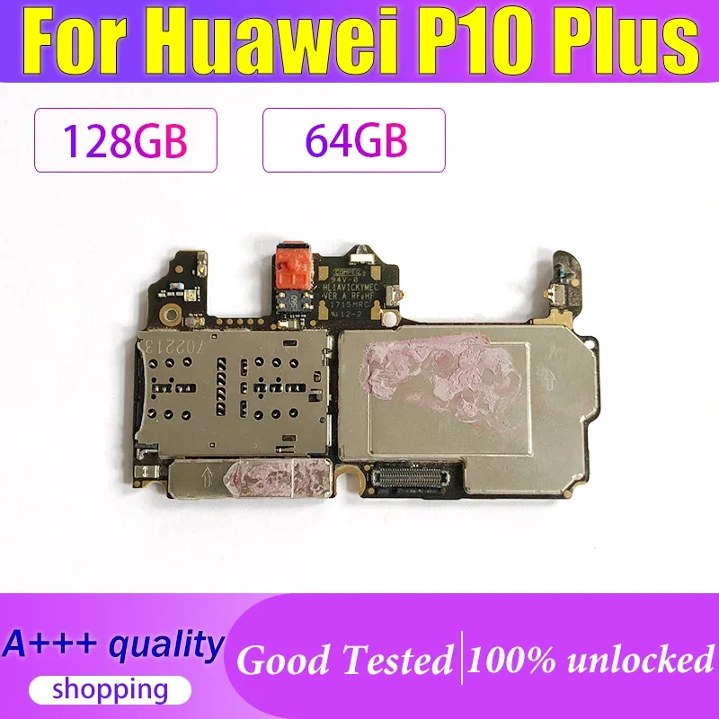 64G 128G Pre Huawei P10 Plus Demassemble Dissemble Unlocked Mainboard pre Huawei P10 plus logickú dosku s čipmi