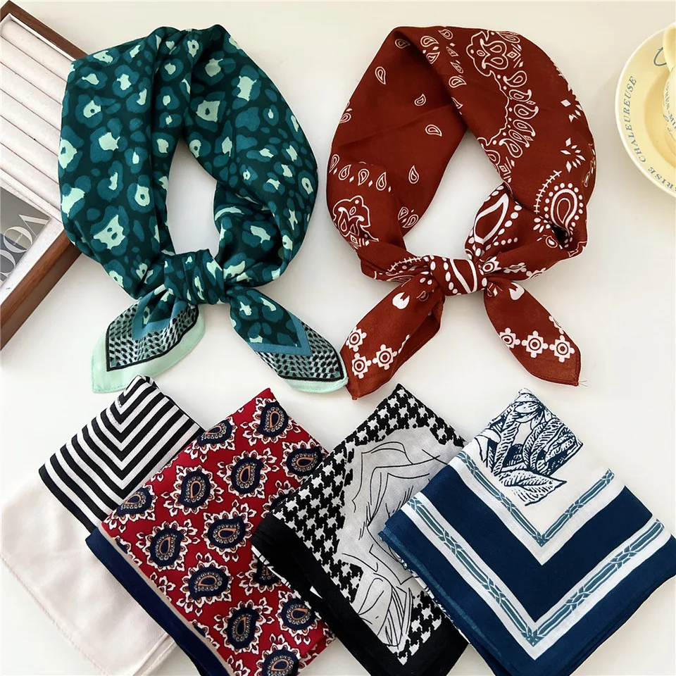 65*65 cm štvorcový šál z vlasov Bandanas Hairband čelenka Haircarf šatky šatky Turban Shawl Wrap