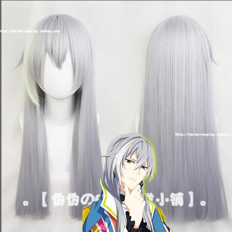 65 cm Anime modoš7 Cosplay Wig Re: Vale Yuki Long Silver Grey Mix Syntetické vlasy pre dospelých