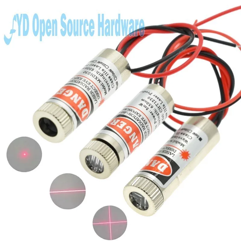 650 NM 5MW Red Point / Line / Cross Laser Modul Head Glass Glass Lens Focus Focus Focus Nastaviteľná laserová dióda hlava priemyselná trieda