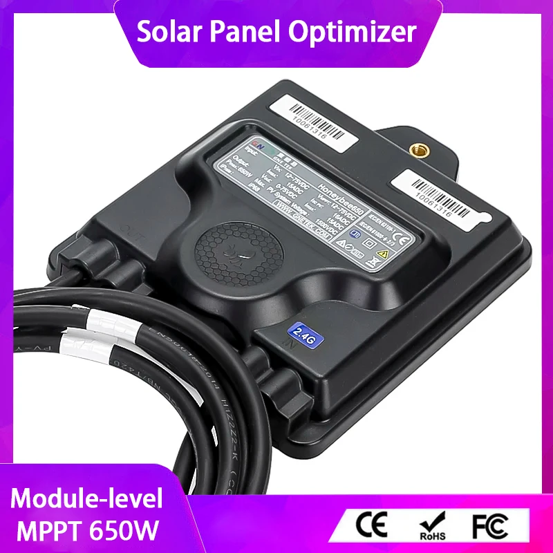 650 W Optimalizátor PV Power Optimizer MPPT 12V-75V Vstup IP68 Solárny panel v reálnom čase v reálnom čase Solárny optimalizátor s obmedzujúcim napätie napätia v reálnom čase