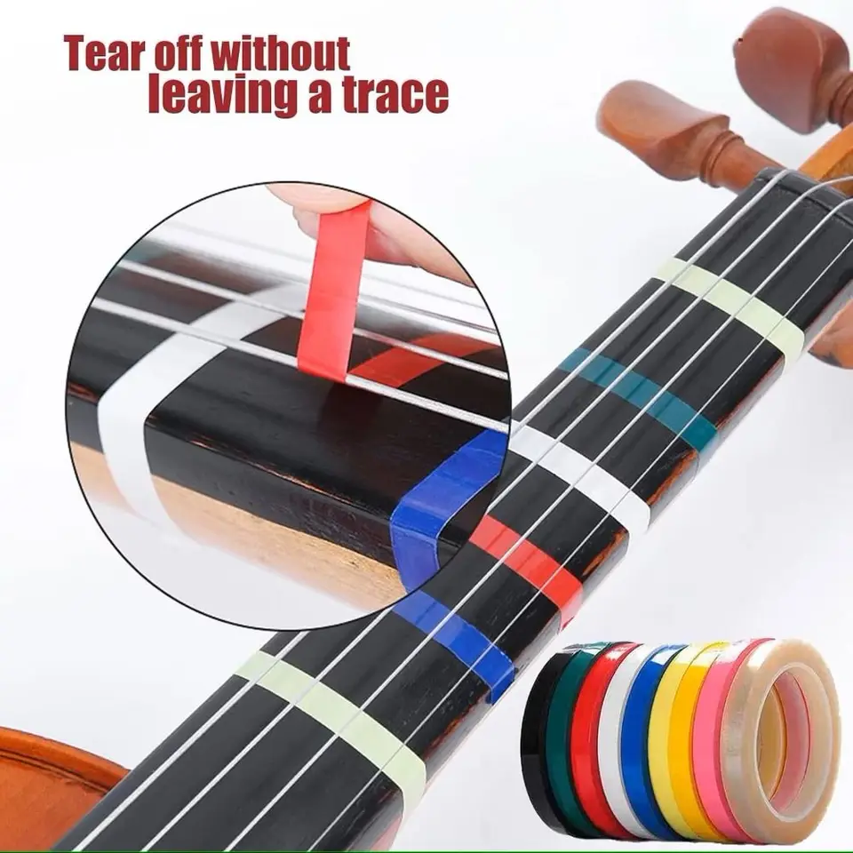 66 m husľové prstokovacie páskové nálepky slepka na značku Fretboard Poznámky Pozície pozície STRUDE CELLO BASS STRUČNÉ POLOŽKY