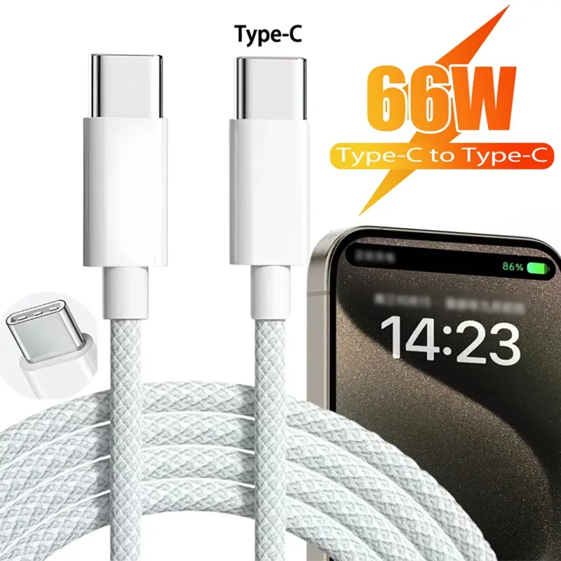 66W Typ C Type C Dátový kábel pre iPhone 15 Pro Max Plus rýchle nabíjanie 1/1,5/2M kábel pre iPhone15