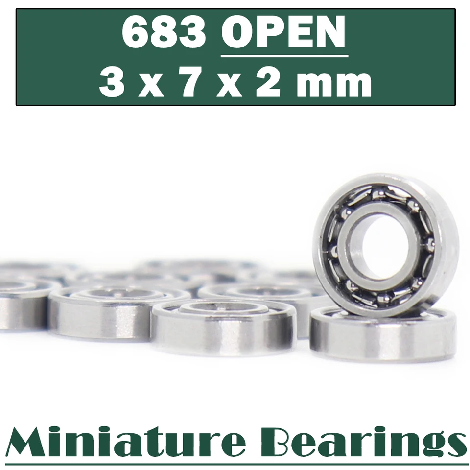 683 guľôčkové ložisko 3*7*2 mm (10 ks) Non štandardné otvorené ložiská Deep Groove S683K 618/3 1000083 L-730
