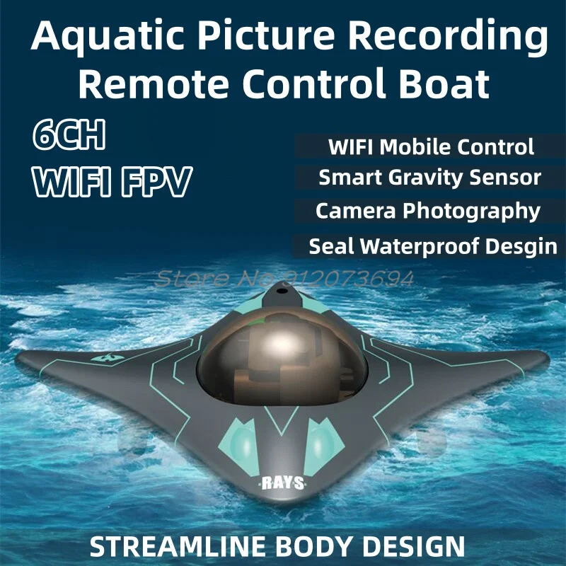 6CH vodného smartfónu Diaľkové ovládacie prvky WiFi FPV HD Camera Gravity Sensor Waterproof Ochrate