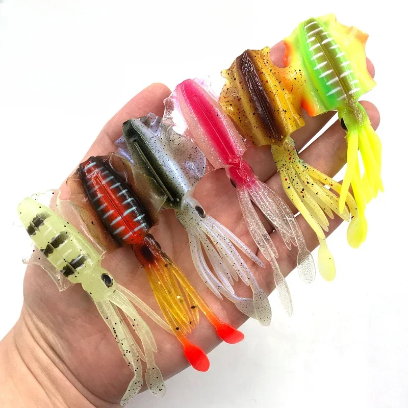 6cm 2G Hot Predaj položka Mini Soft Shop Squid Rybinglure Luminous UV Squid prípravky Forfreshwater Fishing Laste Lure Wobbler návnada rybársky