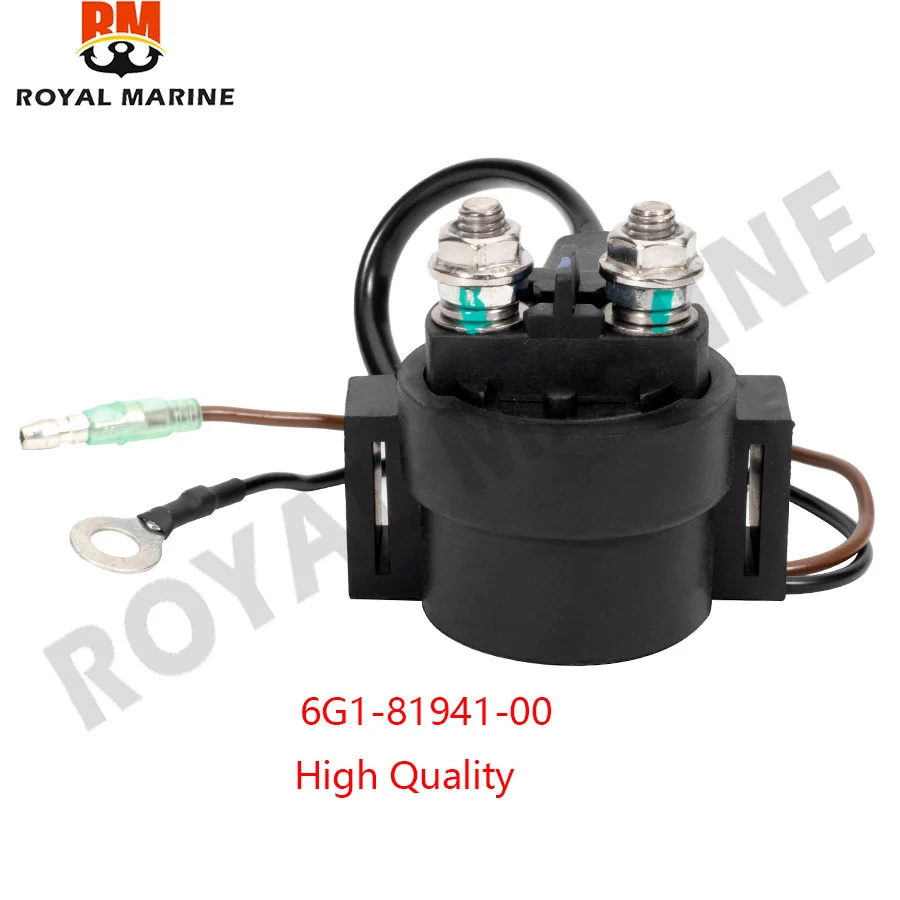 6G1-81941 štartérové ​​relé pre Yamaha 15HP 30HP 50HP 60HP Outboard Motor Parts 2 zdvih 6G1-81941-00 6G1-81941-10