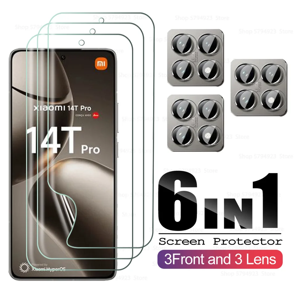 6in1 Protect Soft Soft Hydrogel Film Chránič pre Xiaomi 14T Pro 5G Ochranné sklo Xiaomy14tpro Mi14t Pro 14 T Pro T14