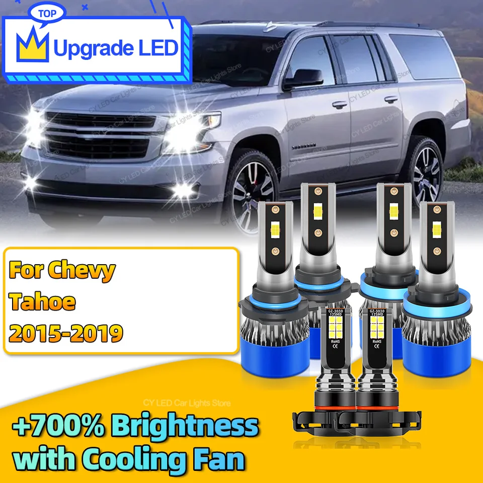 6ks 30000lm CANBUS Car LED svetlomety Bulb HB3 H11 5202 Lampa automatického hmly pre Chevy Tahoe 2015 2016 2017 2017 2018 2019