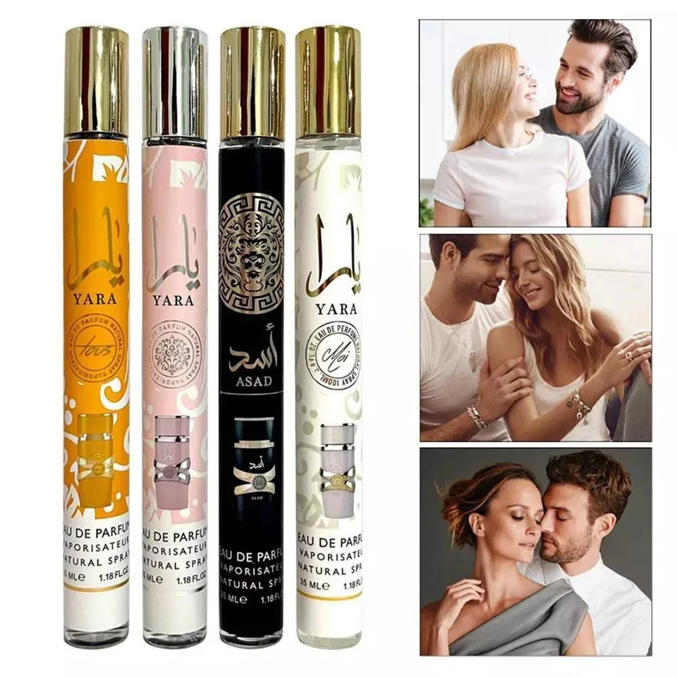 6ks 35 ml Asad Perfume sprej testovacej trubice Eau de toaleta Dlhodobá arabská telesná vôňa Men Ženy Prenosné kolínske parfumy